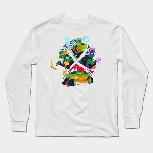 Very Shaped Turtle Teens Long Sleeve T-Shirt by Imaplatypus